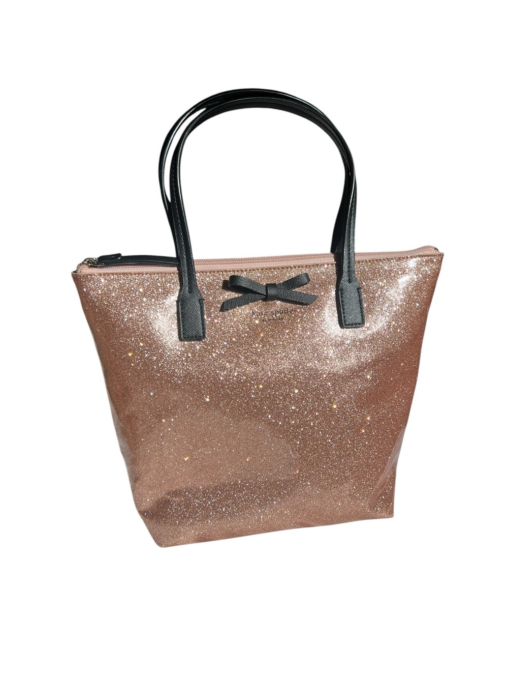 Kate Spade Jeralyn Mavis Street Rose Gold Glitter Tote Bag - NWT